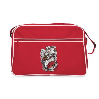 Noir Foliage Gold Accent - Retro Bag - red/white - Front