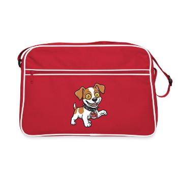 Chien Pyro avec collier à pointes pour fans de feux d’artifice - Sac Retro - rouge/blanc - Devant