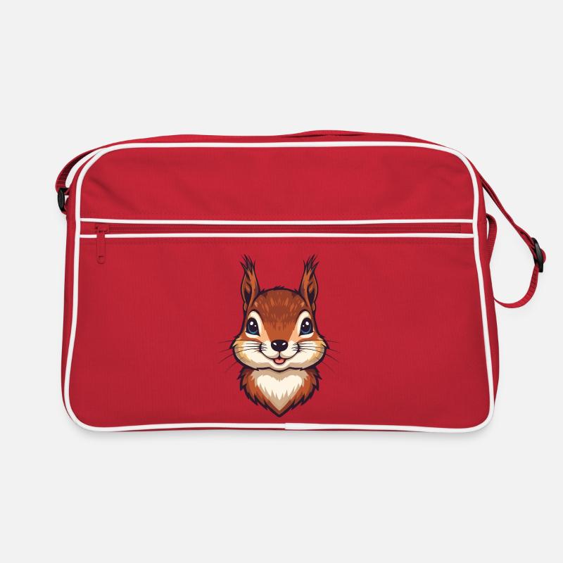 Süßer Eichhörnchen Kopf Retro Tasche