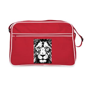 Lion Gaze Intense Power - Retro Bag - red/white - Front