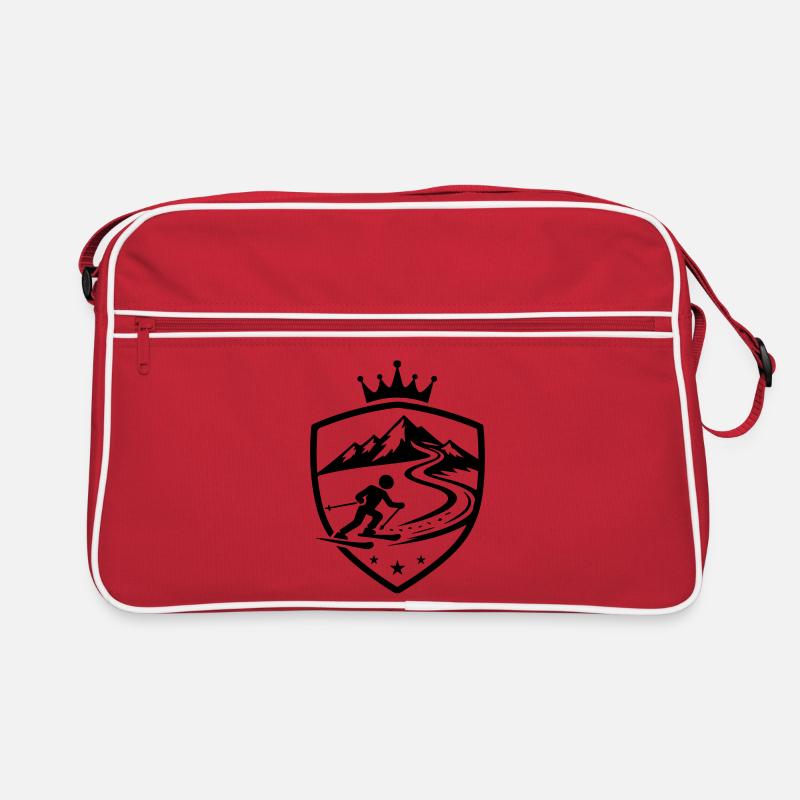Blason de la piste de ski Sac Retro