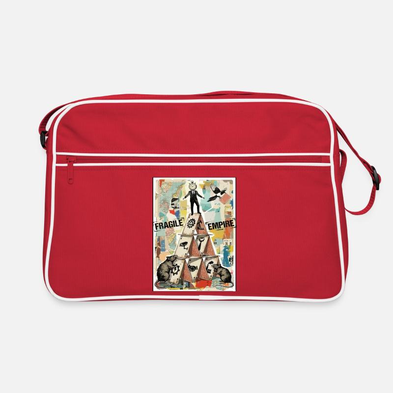 Fragile Empire Kartenhaus Systemkritik Retro Bag