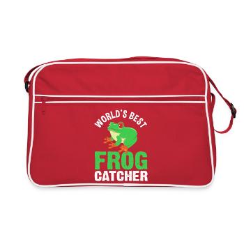 Laubfrosch Frosch - Retro Tasche - Rot/Weiß - Vorne