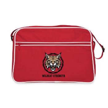 Wildkatzenstärke Luchs Force Wild - Retro Tasche - Rot/Weiß - Vorne