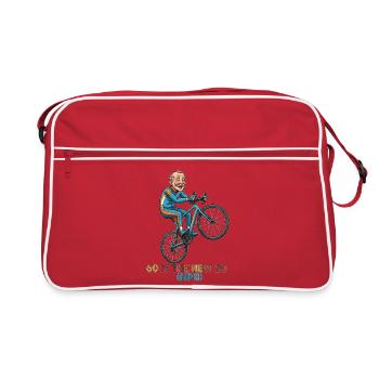 60 est le nouvel autocollant cycliste à 20 MPH - Sac Retro - rouge/blanc - Devant
