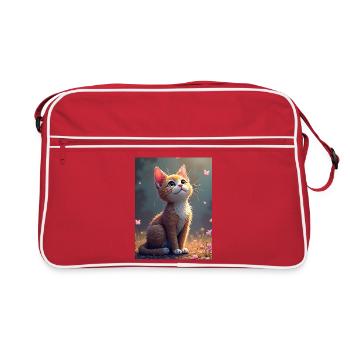 chaton_mignon - Sac Retro - rouge/blanc - Devant