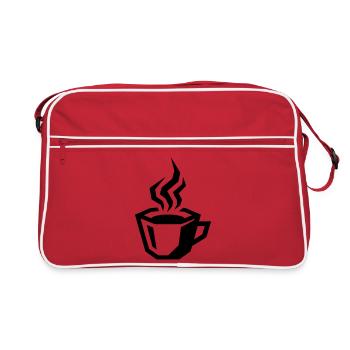 Symbole du café Café - Sac Retro - rouge/blanc - Devant