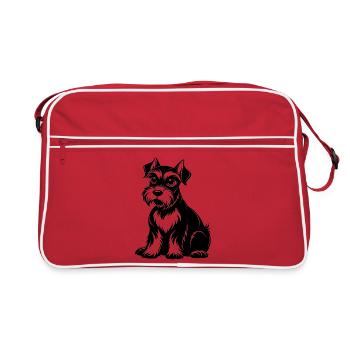 Ligne noire Schnauzer - Sac Retro - rouge/blanc - Devant