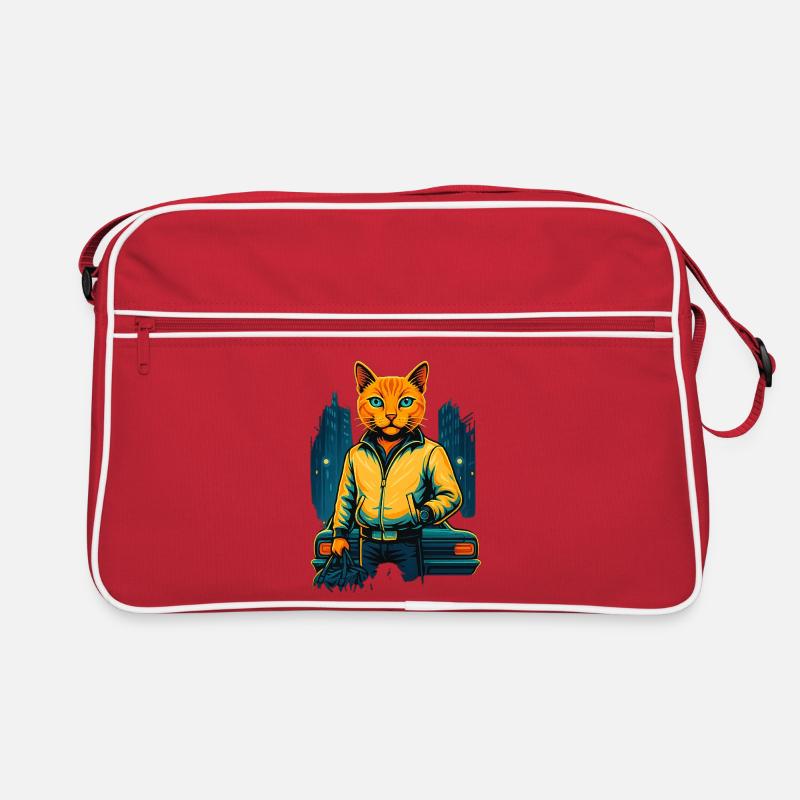 Neon Cat City Style – Cool Cat Design Retro Bag