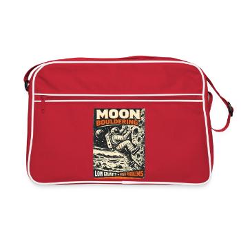 Bloc lunaire : conception vintage d’escalade d’astronaute - Sac Retro - rouge/blanc - Devant