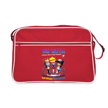 Bataille de micros de rap - Sac Retro - rouge/blanc - Devant
