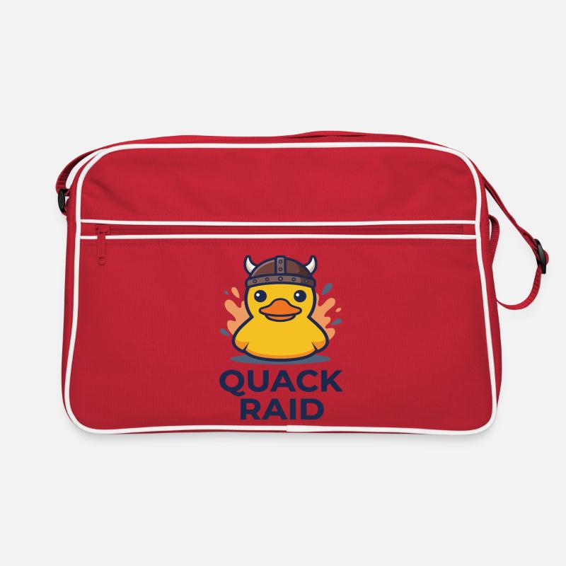 Wikinger-Ente: Quack-Überfall Retro Tasche