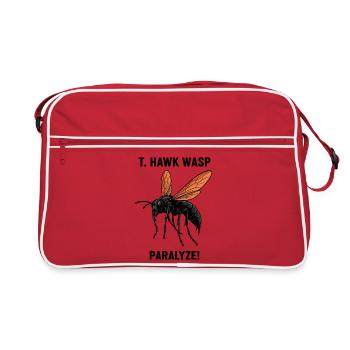 Guêpe Pepsis Danger Paralyse Tarantula Hawk - Sac Retro - rouge/blanc - Devant