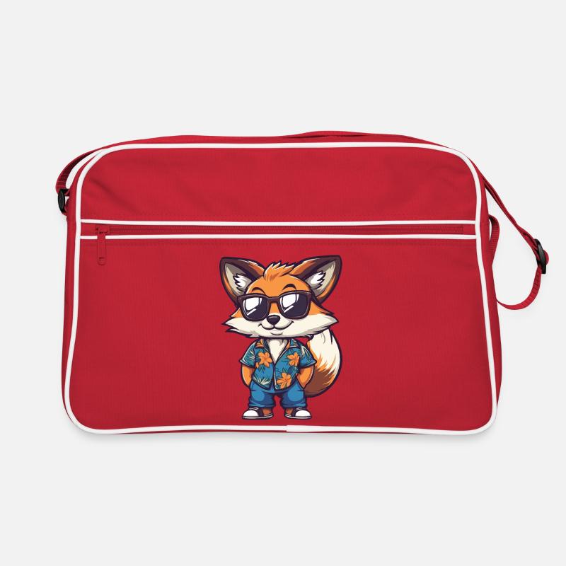 Fuchs Comic Urlaub Retro Tasche