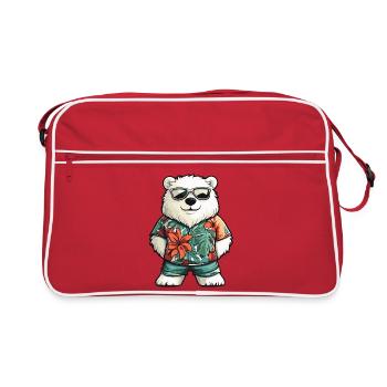 Vacances de bandes dessinées Polar Bear - Sac Retro - rouge/blanc - Devant