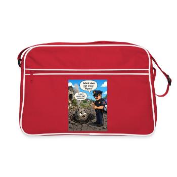 Intention does not cancel out the effect - Retro Bag - red/white - Front