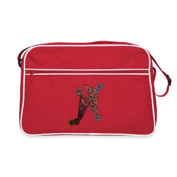 Motif N de couleur géométrique - Martina Eßer - Sac Retro - rouge/blanc - Devant
