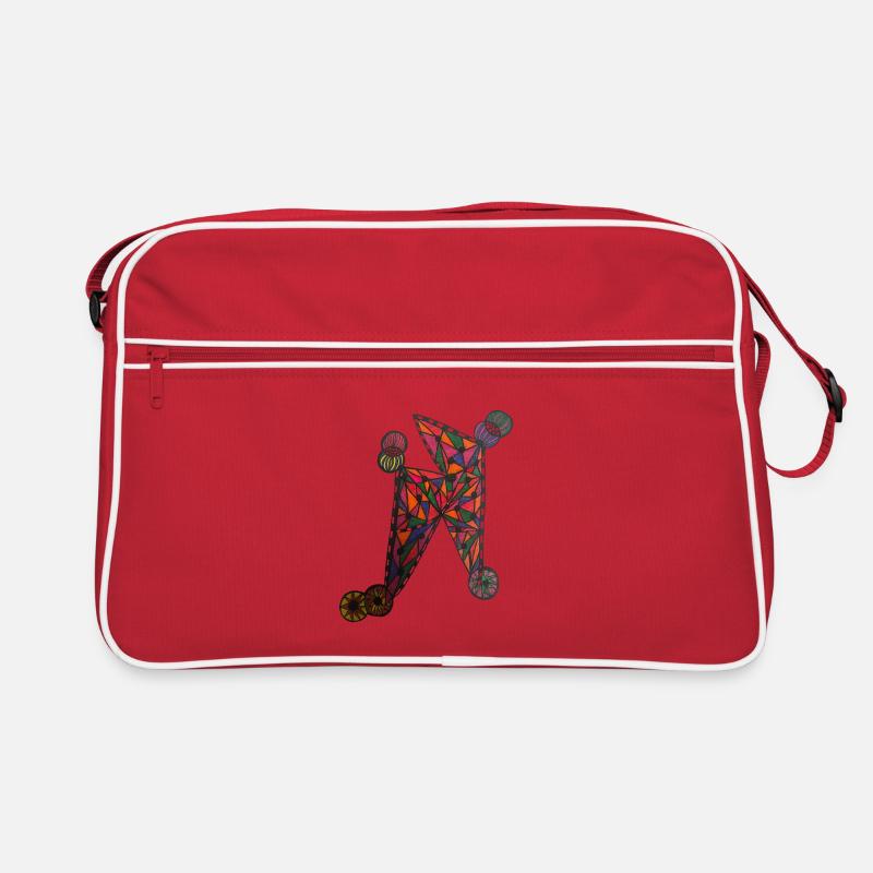 Geometrisches Farb-N-Muster - Martina Eßer Retro Tasche