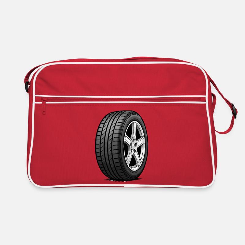 Car Tire Wheel Tread Pattern Retro Bag