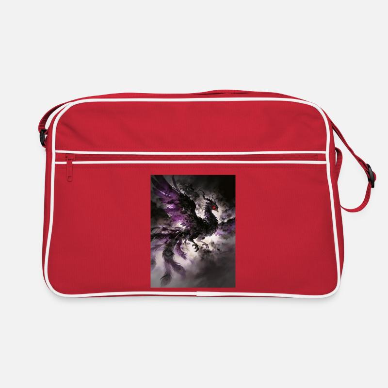 Der dunkle Phönix: Aufstieg der Dunkelheit - Retro Tasche - Rot/Weiß