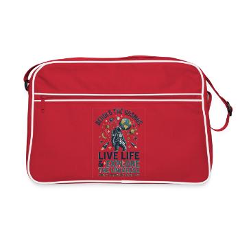 Cosmos Hero: Live Life, Explore Universe - Retro Bag - red/white - Front