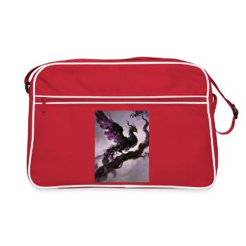 Die Apotheose des Schwarzen Phönix: Infinity - Retro Tasche - Rot/Weiß - Vorne