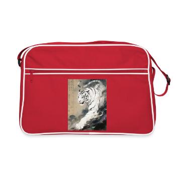 Der Stahlwind: Baihu – Schneidender Atem - Retro Tasche - Rot/Weiß - Vorne
