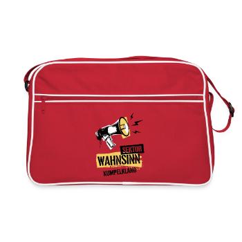 Sektor Wahnsinn - Retro Tasche - Rot/Weiß - Vorne