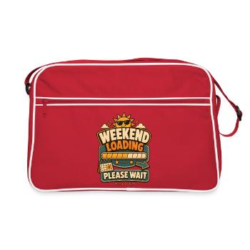 Weekend Loading Please Wait - Retro Bag - red/white - Front