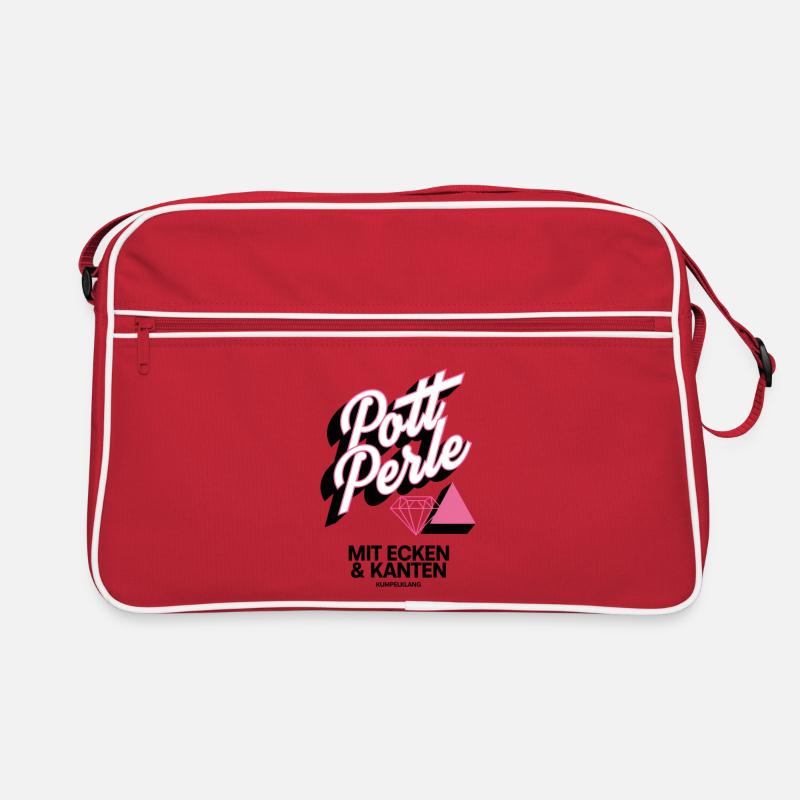 Pott Perle mit Ecken und Kanten Retro Tasche