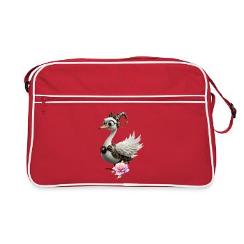 Canard Steampunk Floral - Sac Retro - rouge/blanc - Devant