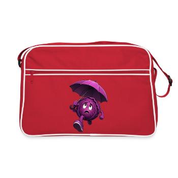 Red cabbage with umbrella - Retro Bag - red/white - Front