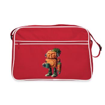 Carrot Slice Bot - Retro Bag - red/white - Front