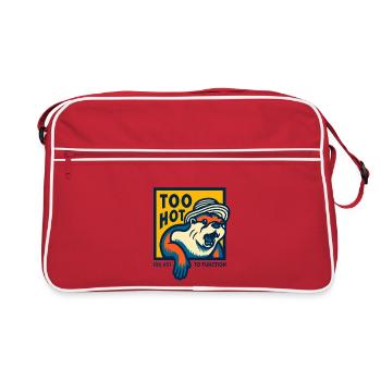 Too Hot to Function Meme - Retro Bag - red/white - Front