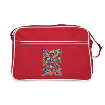 Mosaïque de couleurs abstraites - Sac Retro - rouge/blanc - Devant