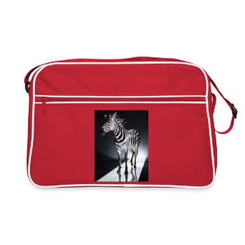 Zebra Light Trail - Retro Bag - red/white - Front