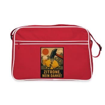 Zitrone? Nein Danke! -  No Radler - Retro Tasche - Rot/Weiß - Vorne