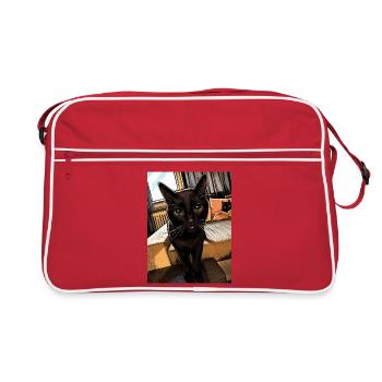 Nachtkater Blick - Sac Retro - rouge/blanc - Devant