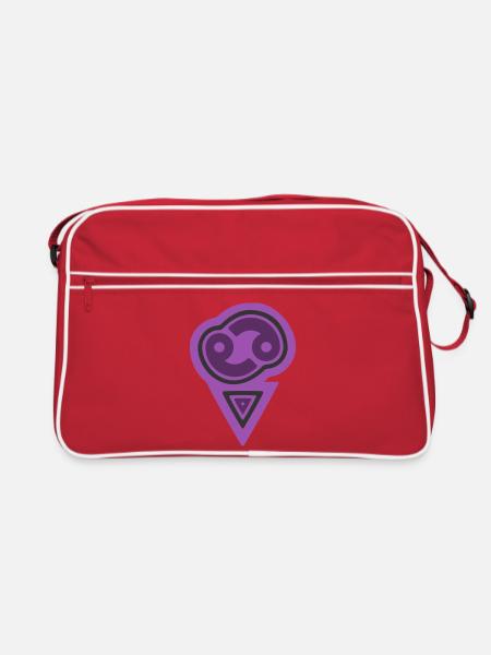 Zodiac Tribal Cancer and Water - Retro Bag - red/white - Front