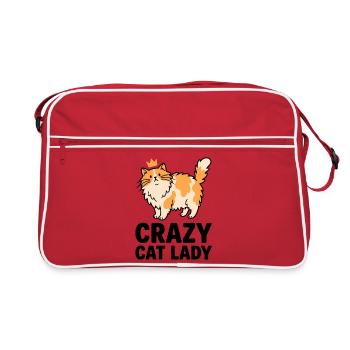 Dame Royale des Chats : La Folle Chatte - Sac Retro - rouge/blanc - Devant