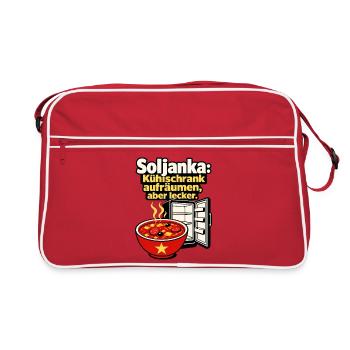 Soljanka DDR Nostalgie Kuehlschrank aufraeumen Wit - Retro Bag - red/white - Front
