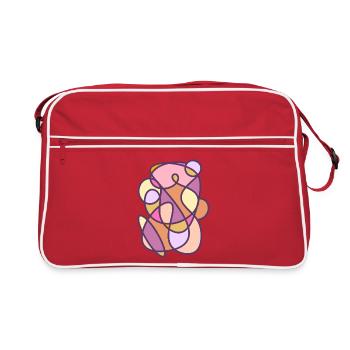 Modern abstract design - Retro Bag - red/white - Front