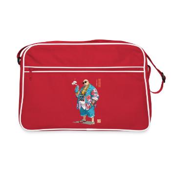 Gangster tropical dans le style aloha - Sac Retro - rouge/blanc - Devant