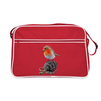 Robin of Peace - Retro Bag - red/white - Front