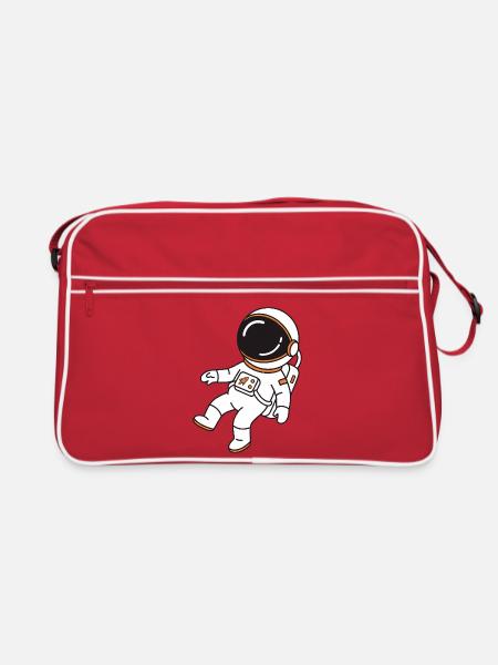 Space Mix Astronaut - Retro Tasche - Rot/Weiß