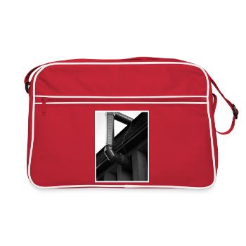 AUSLASSEN. - Retro Tasche - Rot/Weiß - Vorne