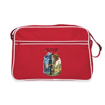 Zwei Seelen, eine Welt - Retro Tasche - Rot/Weiß - Vorne