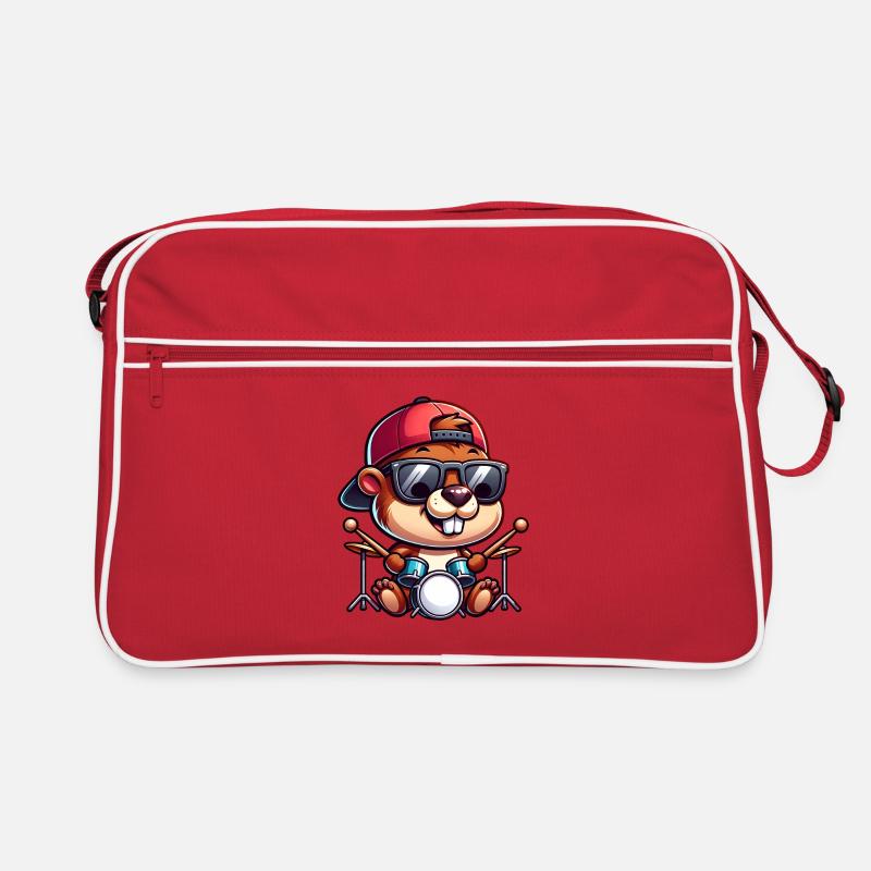 Mignon Castor Batteur Drôle Animal Sac Retro