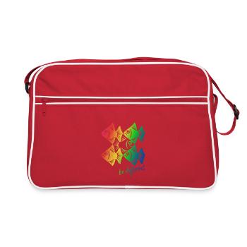 Soyez différent - Poissons - nager à contre-courant - Sac Retro - rouge/blanc - Devant
