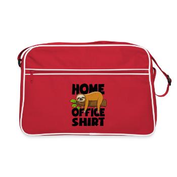 Paresseux - Chemise de bureau à domicile - Cadeau - Sac Retro - rouge/blanc - Devant
